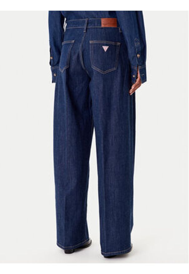 Guess Jeans Jeansy W5BA2U D002A Granatowy Wide Leg. Kolor: niebieski