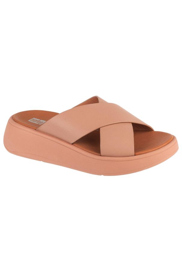 Flip*Flop - Sandały FitFlop Wygodne Beżowe Letnie. Kolor: beżowy. Materiał: skóra. Sezon: lato. Styl: elegancki