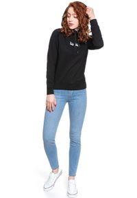 Lee - BLUZA LEE DAMSKA HOODIE BLACK L53WTX01. Okazja: na uczelnię, na co dzień. Typ kołnierza: kaptur. Materiał: bawełna, jeans, denim, materiał. Wzór: nadruk. Sezon: lato. Styl: sportowy, casual #3