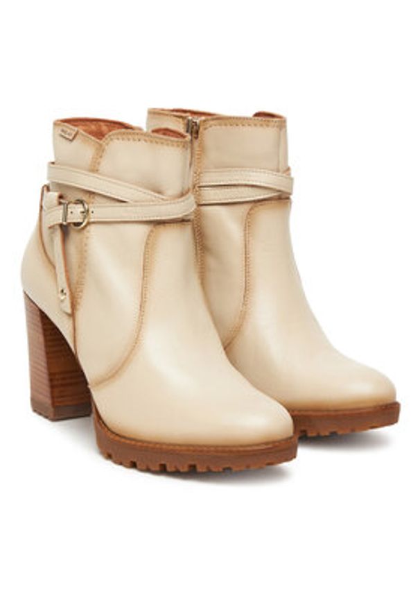 Pikolinos Botki W7M-8806 Beżowy. Kolor: beżowy. Materiał: skóra