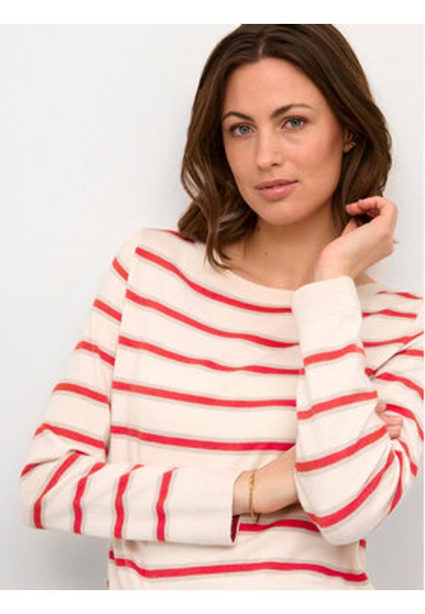 Cream Sweter Crdela Knit 10611709 Beżowy Regular Fit. Kolor: beżowy. Materiał: wiskoza