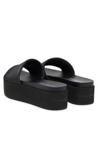 Calvin Klein Jeans Klapki Flatform Sandal Slide In Nylon YW0YW01791 Czarny. Kolor: czarny. Materiał: materiał