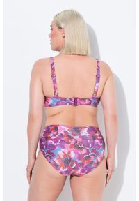ULLA POPKEN - Damskie Bikini brokat miękkie miseczki regulowane ramiączka z recyklingu. Kolekcja: plus size. Kolor: różowy