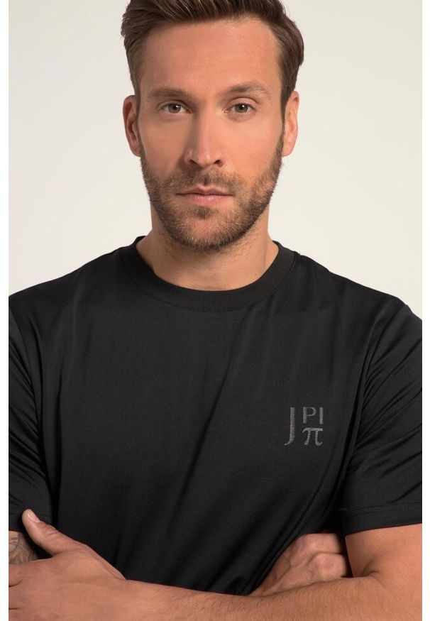 JAY-PI - Męski T-shirt FLEXNAMIC® odzież sportowa fason maskujący brzuch rękaw 1/2. Kolekcja: plus size. Kolor: czarny. Materiał: elastan, poliester, materiał