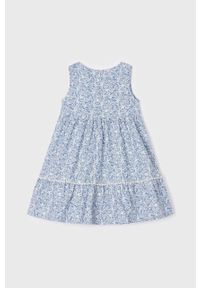 Mayoral sukienka bawełniana dziecięca kolor granatowy mini prosta. Okazja: na co dzień. Kolor: niebieski. Materiał: bawełna. Wzór: haft. Typ sukienki: proste. Styl: casual. Długość: mini #6
