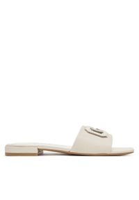 Guess Klapki FLJTAR LEA19 Écru. Materiał: skóra
