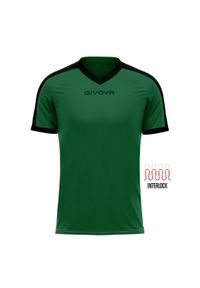 Koszulka piłkarska dla dorosłych Givova Revolution Interlock. Kolor: czarny, zielony, wielokolorowy. Sport: piłka nożna
