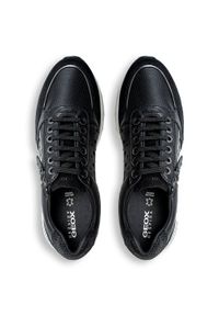 Geox - Sneakersy damskie czarne GEOX D Kency BLK/WHT. Kolor: czarny. Materiał: materiał. Sport: bieganie