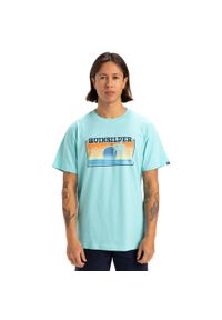 Quiksilver - Koszulka z krótkim rękawem dla Mężczyzn SUN FADED Niebieski. Kolor: niebieski. Materiał: materiał, bawełna. Długość rękawa: krótki rękaw. Długość: krótkie