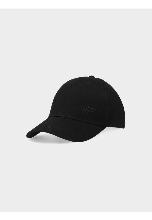 4f - 4F Czapka z daszkiem strapback damska - czarna M. Kolor: czarny. Materiał: bawełna, materiał. Sezon: lato. Styl: sportowy