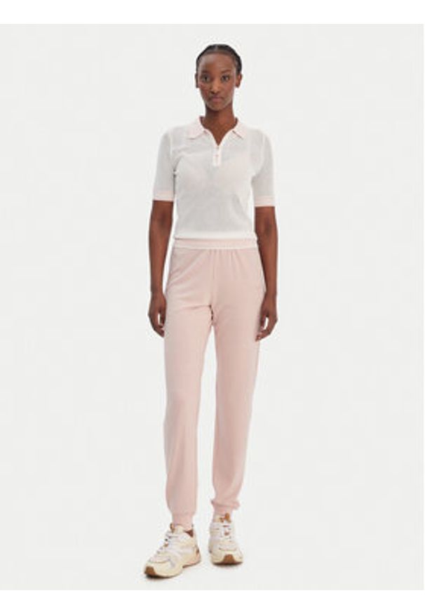 Guess Polo V6GR04 Z0725 Biały Regular Fit. Typ kołnierza: polo. Kolor: biały. Materiał: wiskoza, syntetyk