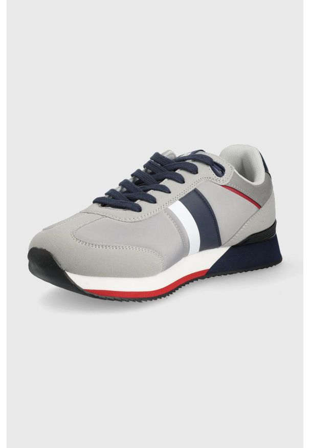 U.S. Polo Assn. buty kolor szary. Nosek buta: okrągły. Zapięcie: sznurówki. Kolor: szary. Materiał: guma