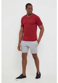 Hugo - HUGO t-shirt bawełniany 3-pack kolor granatowy z nadrukiem. Kolor: niebieski. Materiał: bawełna. Długość rękawa: krótki rękaw. Długość: krótkie. Wzór: nadruk #6