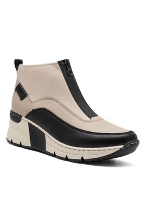 Rieker Sneakersy N6352-60 Beżowy. Kolor: beżowy. Materiał: syntetyk