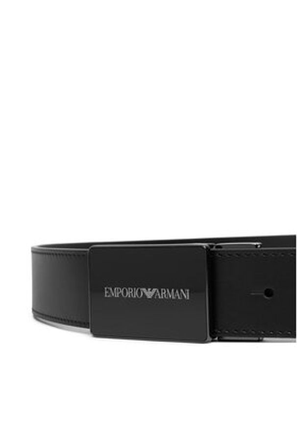 Emporio Armani Pasek Męski EM005824 AF25470 UC001 Czarny. Kolor: czarny. Materiał: skóra