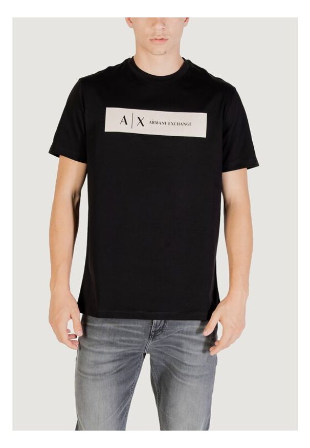 Armani Exchange T-Shirt XM001425 AF10361 UC001 Czarny Regular Fit. Kolor: czarny. Materiał: bawełna