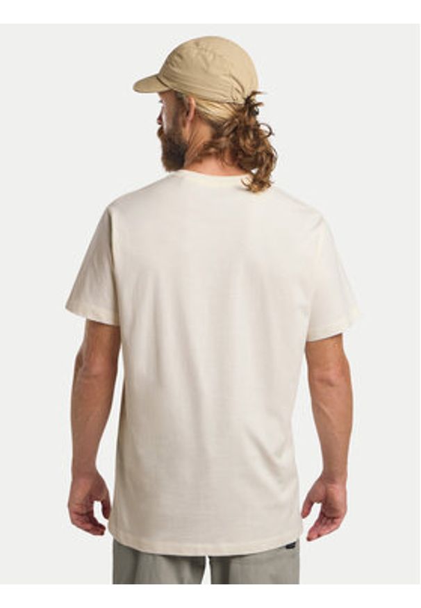 Jack Wolfskin T-Shirt Essential 1808382 Écru Regular Fit. Materiał: bawełna