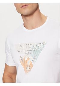 Guess T-Shirt M5RI14 J1314 Biały Slim Fit. Kolor: biały. Materiał: bawełna #3