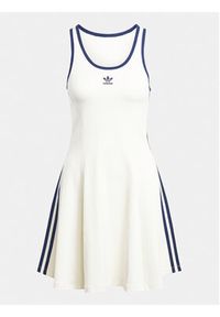 Adidas - adidas Sukienka codzienna IR7468 Biały Slim Fit. Okazja: na co dzień. Kolor: biały. Materiał: bawełna. Typ sukienki: proste. Styl: casual
