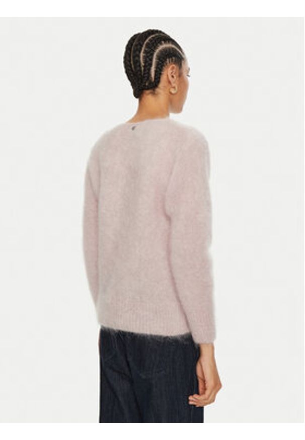 Dixie Sweter M277K009A Różowy Relaxed Fit. Kolor: różowy. Materiał: syntetyk