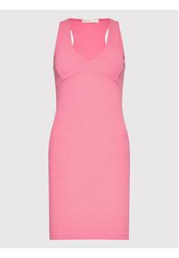 Americanos Sukienka dzianinowa Barbados Różowy Skinny Fit. Kolor: różowy. Materiał: bawełna, dzianina