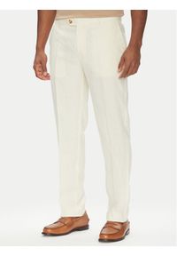 Liu Jo Spodnie materiałowe QA5067 T4346 Beżowy Regular Fit. Kolor: beżowy. Materiał: len