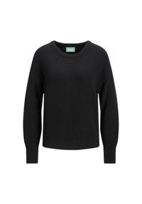 Damski sweter z długim rękawem JJXX mila twist. Kolor: czarny. Materiał: polar. Długość rękawa: długi rękaw. Długość: długie. Sezon: zima #1