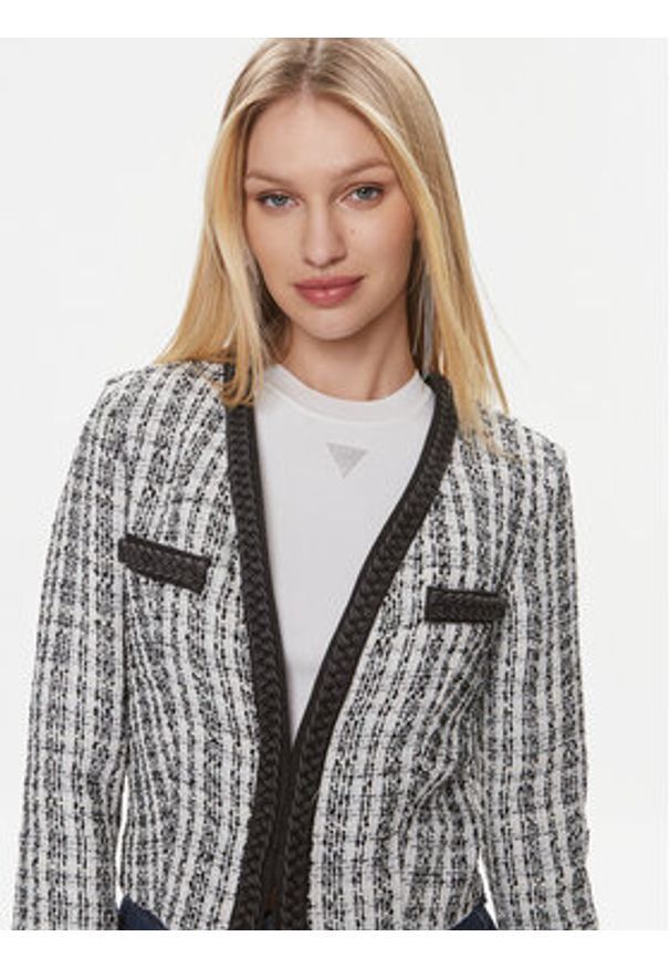 Guess Marynarka Tosca Braid Boucle J W4RN38 WFWV2 Czarny Regular Fit. Kolor: czarny. Materiał: syntetyk