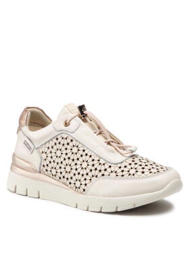 Pikolinos Sneakersy W4R-6584 Écru. Materiał: skóra