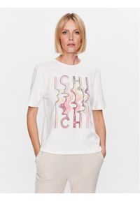 ICHI T-Shirt 20118311 Biały Regular Fit. Kolor: biały