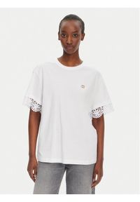 TwinSet - TWINSET T-Shirt 251TT2410 Biały Relaxed Fit. Kolor: biały. Materiał: bawełna #1