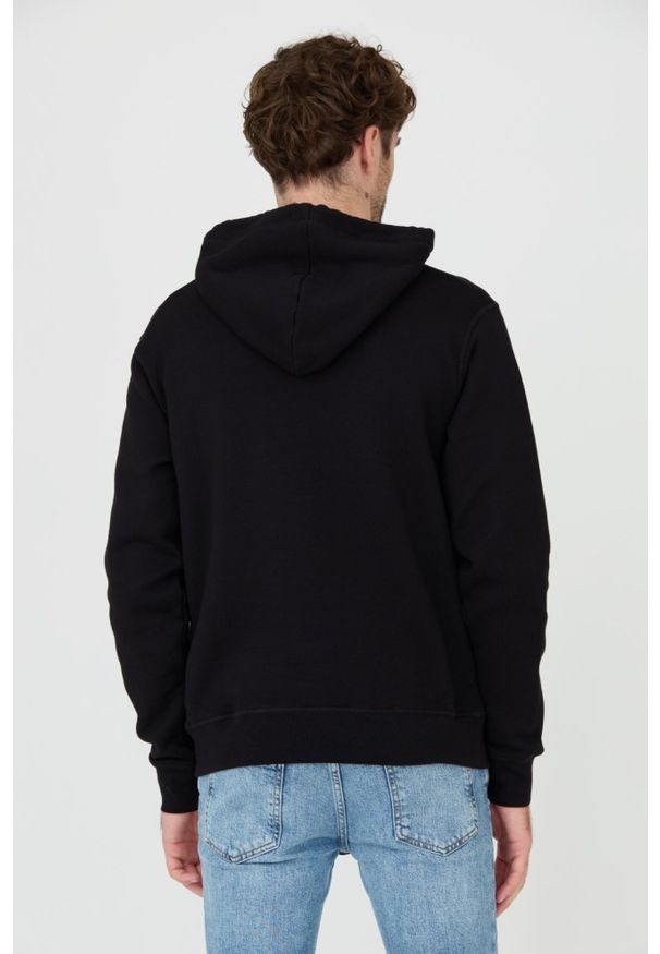 DSQUARED2 Czarna męska bluza Sweatshirt, Rozmiar M. Typ kołnierza: kaptur. Kolor: czarny