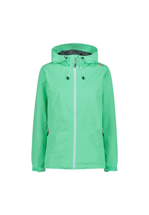 Kurtka przeciwdeszczowa z kapturem damska Ripstop CMP. Typ kołnierza: kaptur. Kolor: zielony. Sport: turystyka piesza