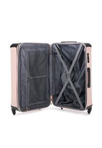 Guess Walizka duża Wilder (D) Travel TWD745 29480 Różowy. Kolor: różowy. Materiał: skóra