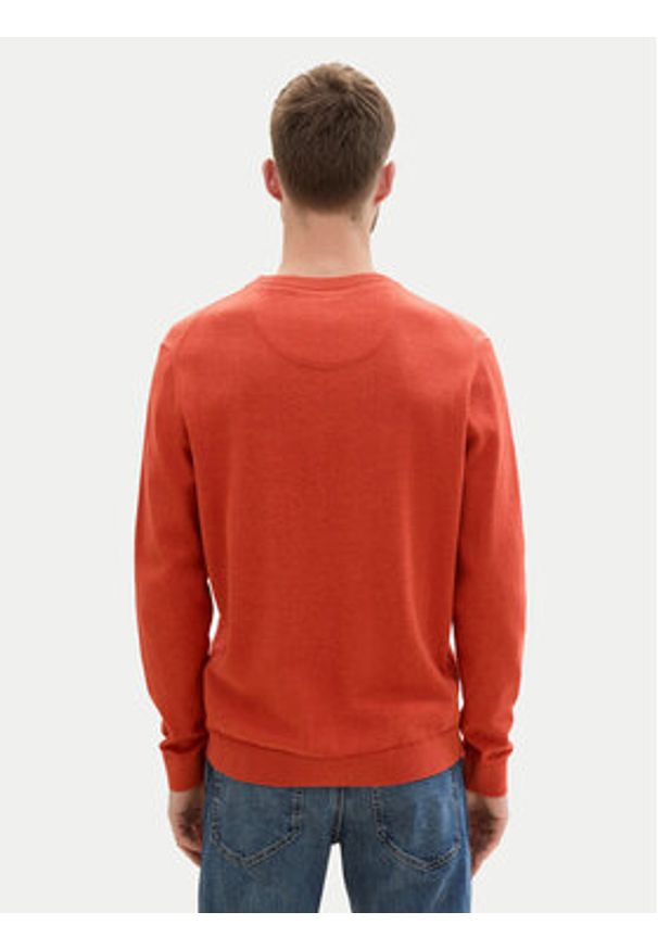 Tom Tailor Sweter 1039810 Pomarańczowy Regular Fit. Kolor: pomarańczowy. Materiał: bawełna