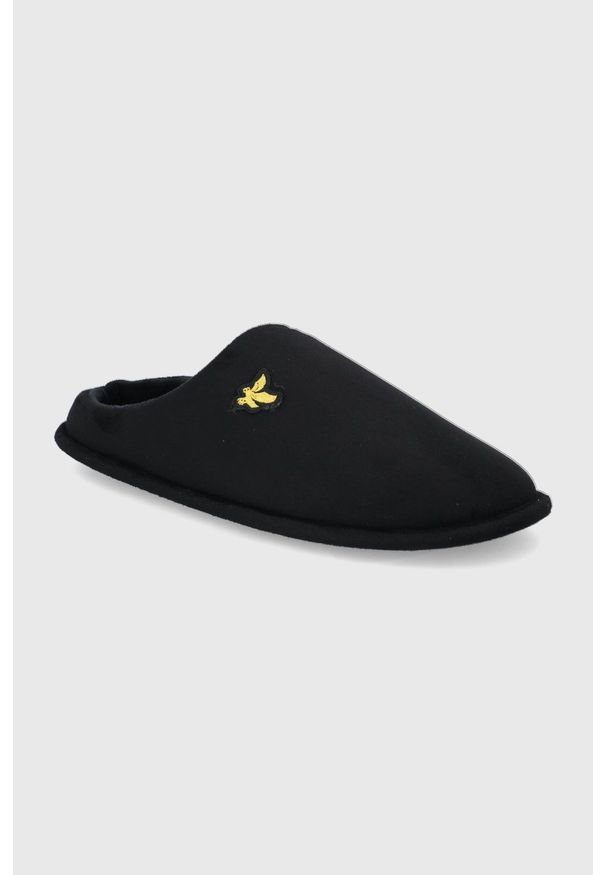 Lyle & Scott Kapcie kolor czarny. Kolor: czarny. Materiał: guma