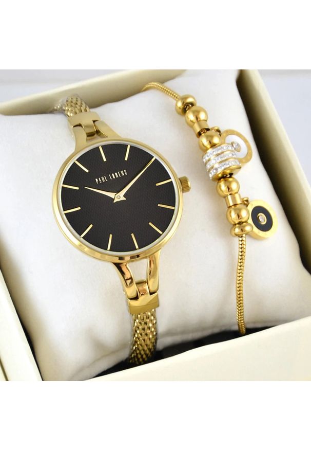 Zegarek Paul Lorens Zestaw damski zegarek SEKATA-12878B-1D1 + bransoletka