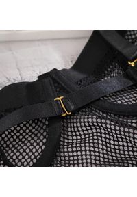 Intica - Body z siateczki z okrągłymi klamrami na wieczorne wyjścia Salvatora. Kolor: czarny. Materiał: materiał #6