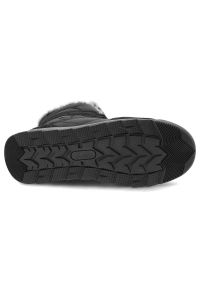 Czarne Śniegowce Cross Jeans Ocieplane Buty Damskie. Okazja: na spacer. Kolor: czarny. Materiał: futro, skóra ekologiczna, syntetyk. Szerokość cholewki: normalna. Sezon: zima #3