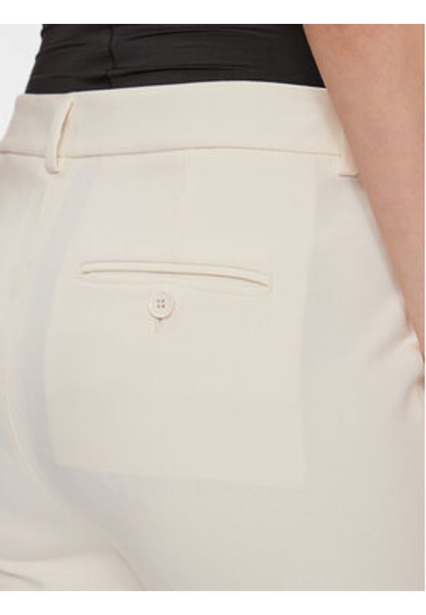 Weekend Max Mara Spodnie materiałowe Rana 2415131021 Écru Slim Fit. Materiał: syntetyk