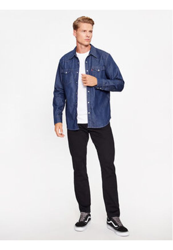 Levi's® Koszula Barstow Western Standard 85744-0000 Granatowy Standard Fit. Kolor: niebieski. Materiał: bawełna