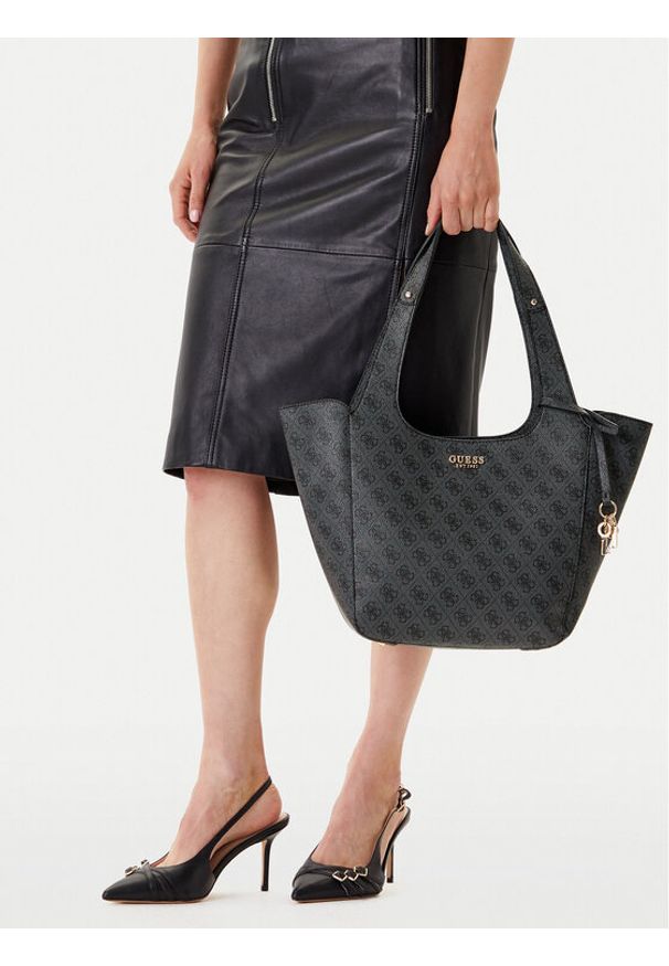 Guess Torebka Calista HWSG73 34220 Szary. Kolor: szary. Materiał: skórzane