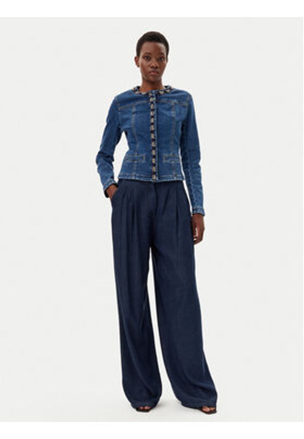 Liu Jo Kurtka jeansowa UA5135 D4448 Niebieski Regular Fit. Kolor: niebieski. Materiał: bawełna