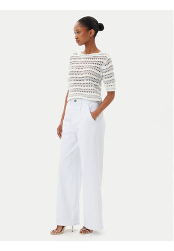 Artigli - ARTIGLI Sweter ACMA001895 260 Biały Regular Fit. Kolor: biały. Materiał: syntetyk