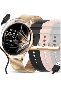 WonderWatch - SMARTWATCH ZEGAREK DAMSKI POLSKIE MENU ROZMOWY WIADOMOŚCI 4 PASKI. Rodzaj zegarka: smartwatch #1