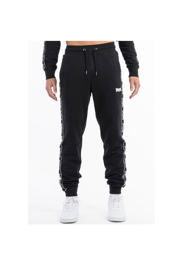 Spodnie do biegania Lonsdale Tenston. Kolor: czarny, biały, wielokolorowy. Materiał: dresówka