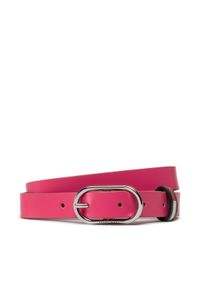 Tommy Jeans Pasek Damski Tjw Oval 2.0 Belt AW0AW11863 Różowy. Kolor: różowy. Materiał: skóra #1