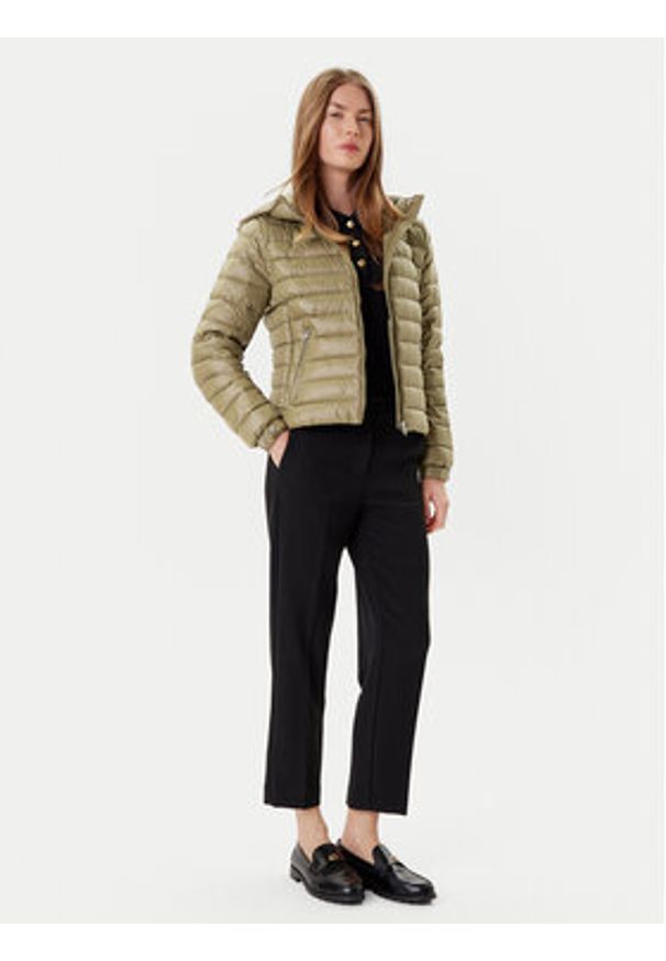 TOMMY HILFIGER - Tommy Hilfiger Kurtka puchowa WW0WW46788 Khaki Regular Fit. Kolor: brązowy. Materiał: syntetyk