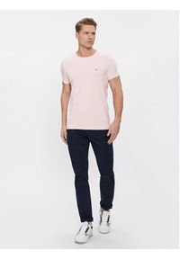 TOMMY HILFIGER - Tommy Hilfiger T-Shirt MW0MW10800 Różowy Slim Fit. Kolor: różowy. Materiał: bawełna