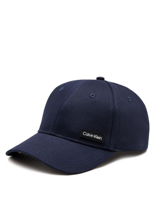 Calvin Klein Czapka z daszkiem Essential Patch Bb Cap K50K510487 Granatowy. Kolor: niebieski. Materiał: materiał